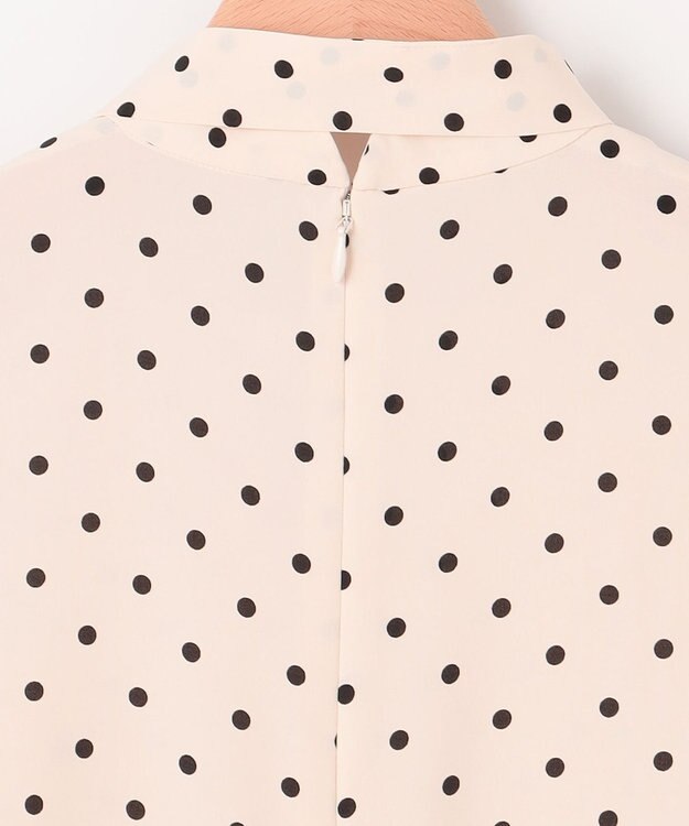 組曲 【WEB限定】ドットプリントデシン ボウタイ付きブラウス エクリュ×ブラック系5