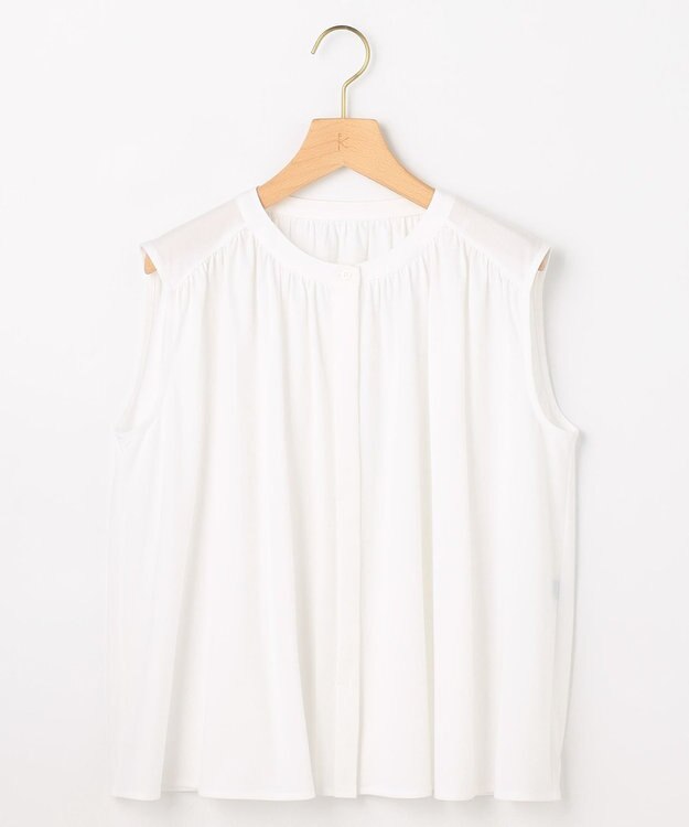 組曲 【先行予約・WEB限定】トリコットジャージー ギャザー カットソー ホワイト系