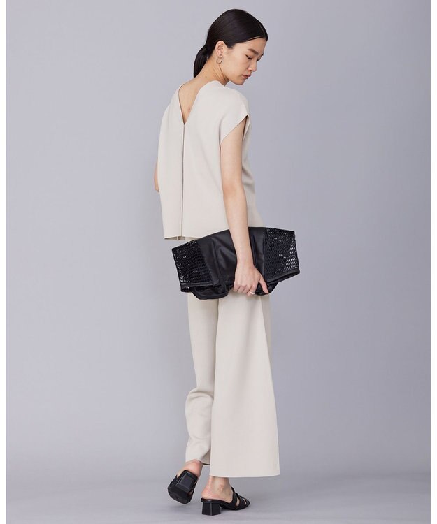 ICB 【洗える】ハイゲージスムース スリーブレスプルオーバー トープ系