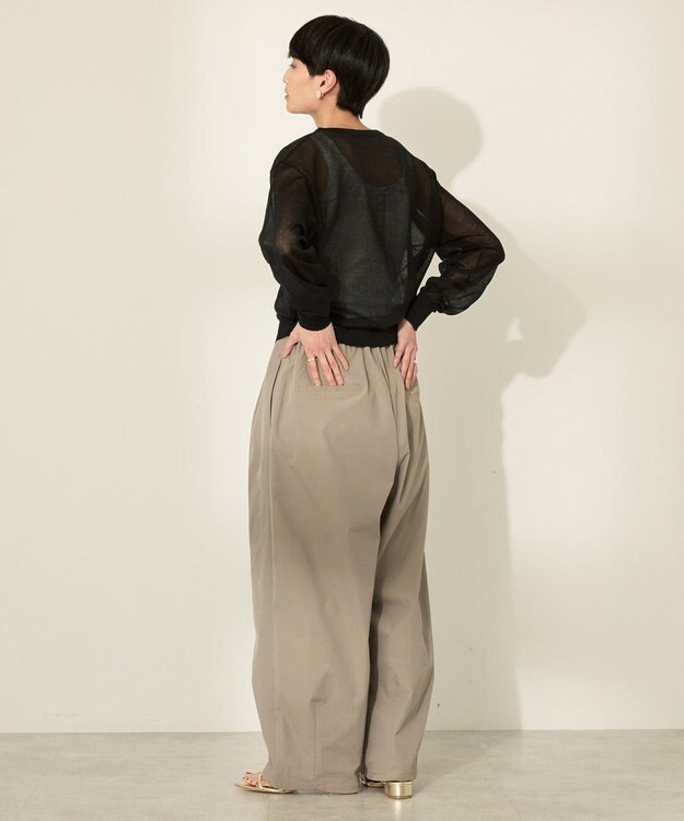 AMERICAN HOLIC シアークルーネックニットカーディガン Black