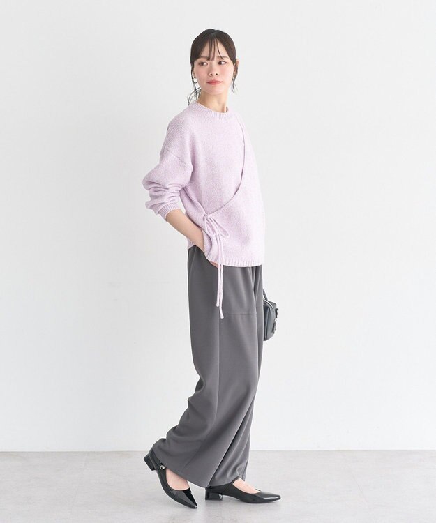 earth music&ecology サイドリボンカシュクールニット Lilac
