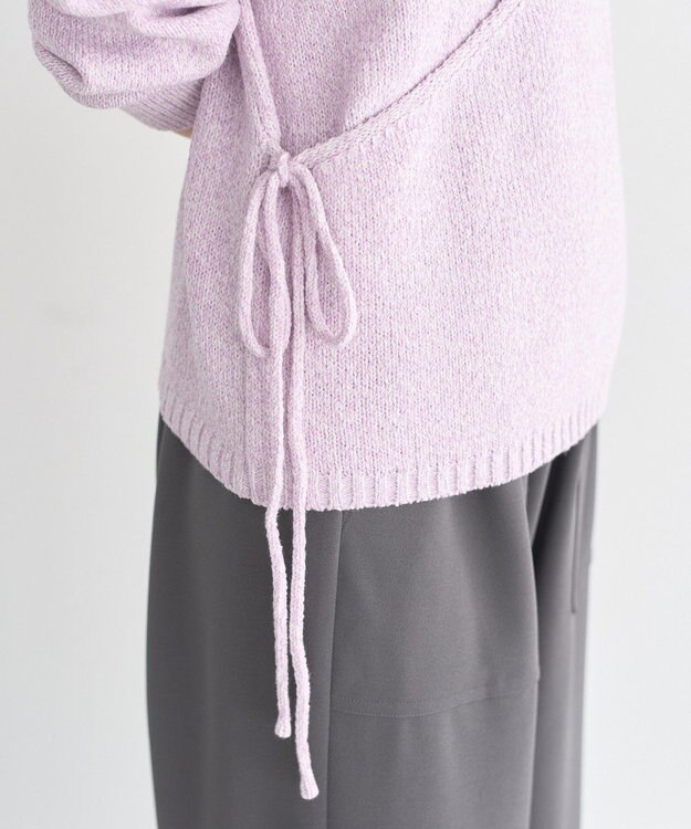 earth music&ecology サイドリボンカシュクールニット Lilac