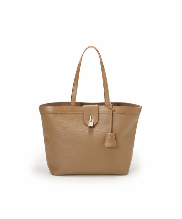 TOPKAPI 【Breath TOPKAPI】RIPPLE LOCK  リプルロック レザーコンビ トート バッグ カーキブラウン