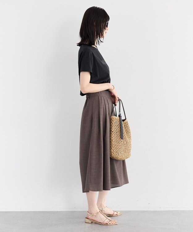 YECCA VECCA 【UVカット】ガウチョパンツ Brown