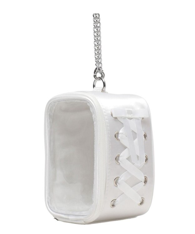 WEGO 【痛バ＆推し活グッズ】サイドレースアップぬいポーチ ホワイト