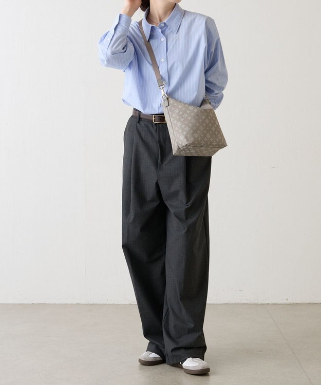 russet ナイロンジャガード2WAYミニショルダーバッグ(CE-1627) N.Gray