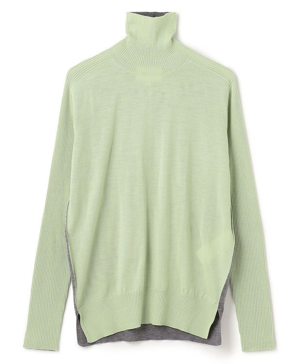 BEIGE， 【CLUEL 10月号掲載・S-size】LA MONNAIE / タートルニット Sage×M.Gray