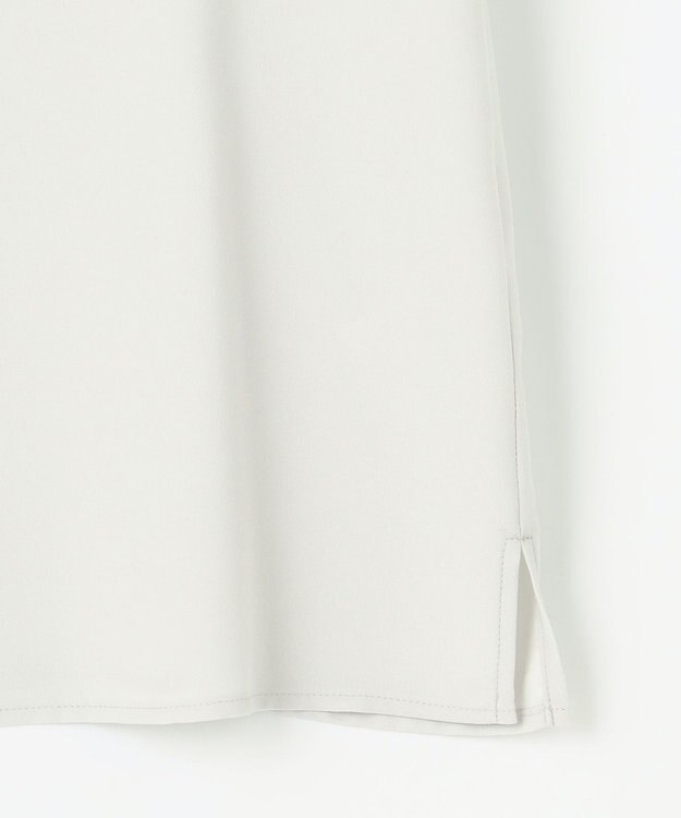 J.PRESS LADIES S 【洗える】ヌーディスバックサテン ボウタイ ブラウス ライトグレー系