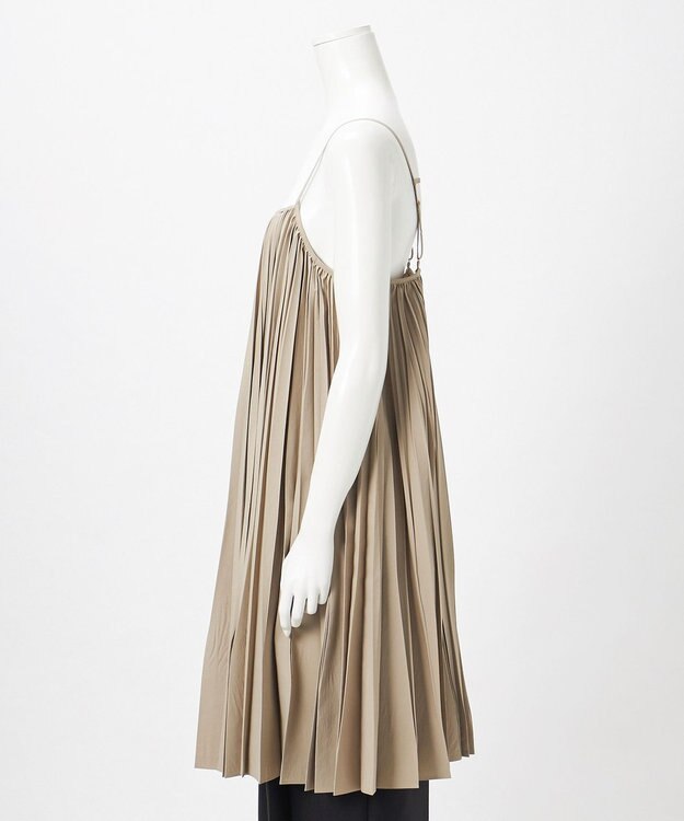 23区 【GOLD LABEL】タスランタイプライター プリーツキャミソール ブラウス モカ