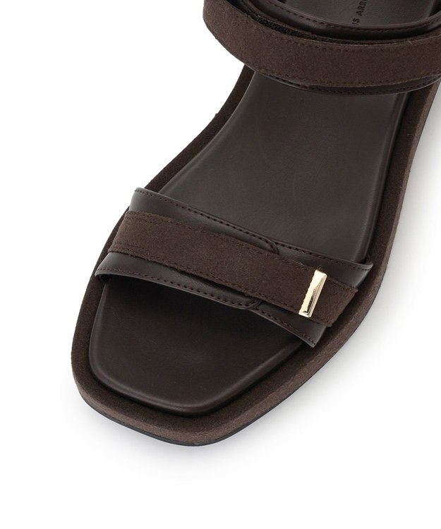 23区 【先行予約】スエードスポーツ サンダル ダークブラウン系