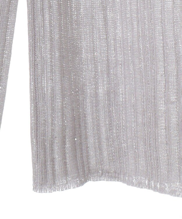 Green Parks ｄａｚｚｌｉｎ　シアーリブニットプルオーバー Gray