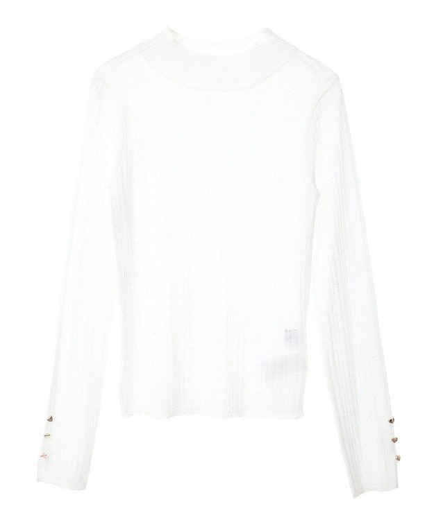 Green Parks ｄａｚｚｌｉｎ　シアーリブニットプルオーバー Gray