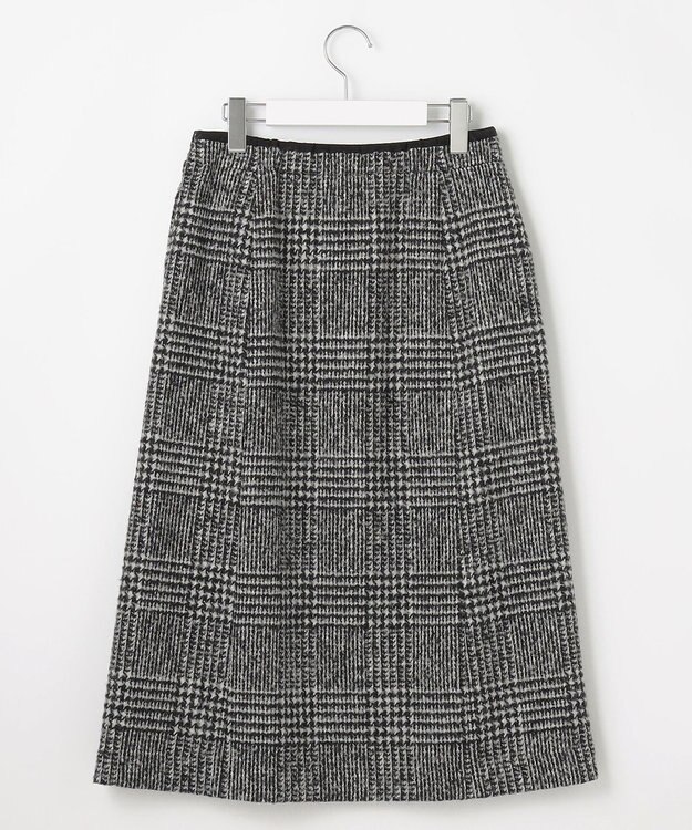 J.PRESS LADIES ウールシルクツイードグレンチェック スカート モノトーン系3