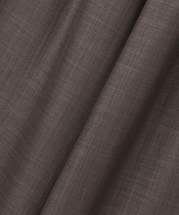 23区 【接触冷感/UVカット/洗える】ドライスラブストレッチ ワイド パンツ ダークブラウン系