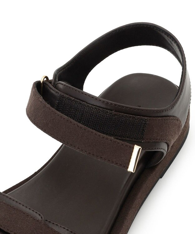 23区 【先行予約】スエードスポーツ サンダル ダークブラウン系