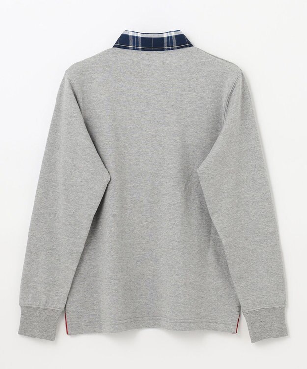 J.PRESS KIDS 【140-170cm】柄襟ラガー 長袖ポロシャツ グレー系