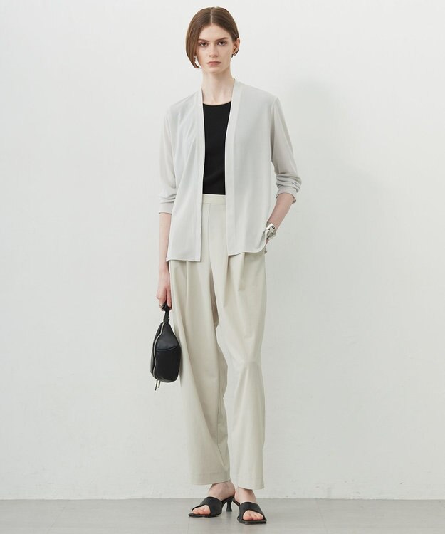 ICB L 【接触冷感・UVカット・防シワ・洗える】 アトラストリコット テーパードパンツ トープ系