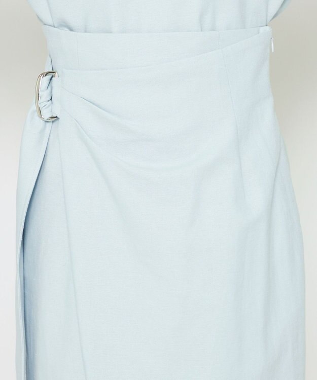 uncrave 【手洗い可】コットンリネンツイル スカート（uncrave WHITE） サックス