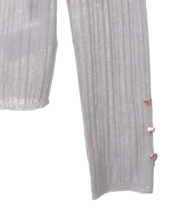 Green Parks ｄａｚｚｌｉｎ　シアーリブニットプルオーバー Gray