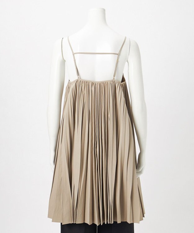 23区 【GOLD LABEL】タスランタイプライター プリーツキャミソール ブラウス モカ