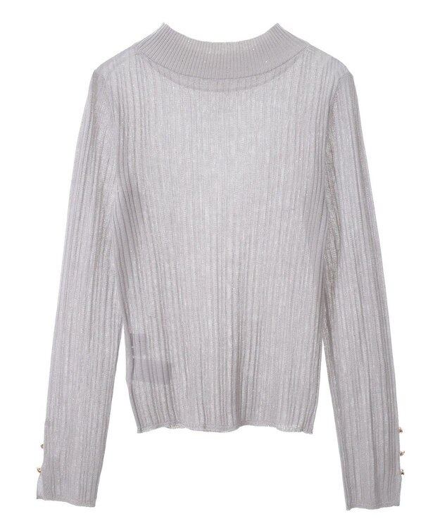 Green Parks ｄａｚｚｌｉｎ　シアーリブニットプルオーバー Gray