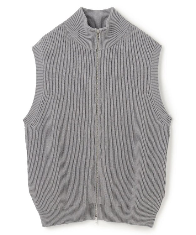 UNFILO MENS スウェットライク ジップベスト [24年秋冬商品] ライトグレー