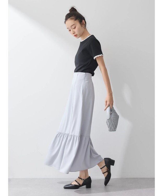 earth music&ecology マルチウェイビスチェリボンキャミワンピース Blue Gray