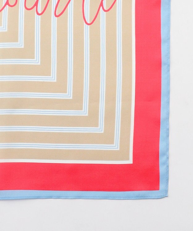 自由区 【カタログ掲載】ストライプレター スカーフ ベージュ系