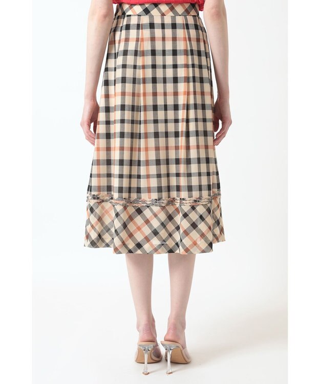 DAKS ウールボイル フレアスカート ハウスチェック