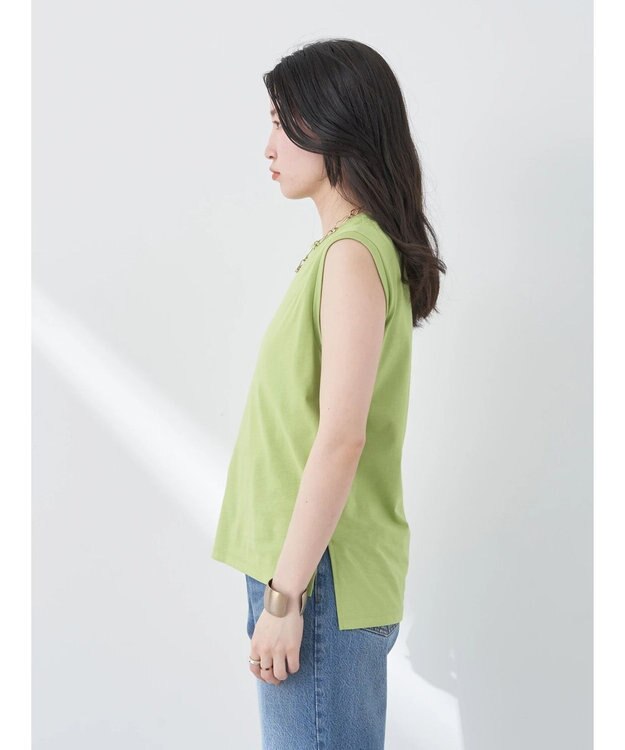earth music&ecology ノースリーブカットソー（汗じみ防止） Pistachio