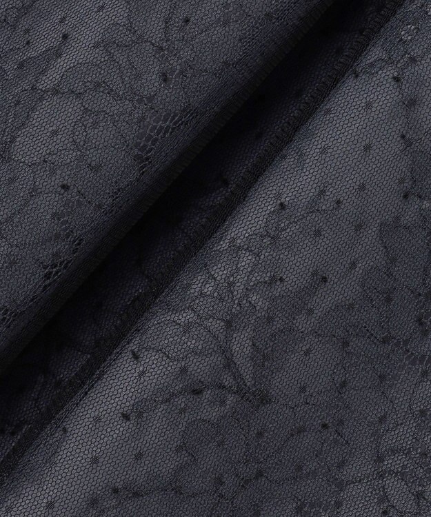 ANY SIS 【Lily calin】バイカラードットチュール ドレス ブルーグレー