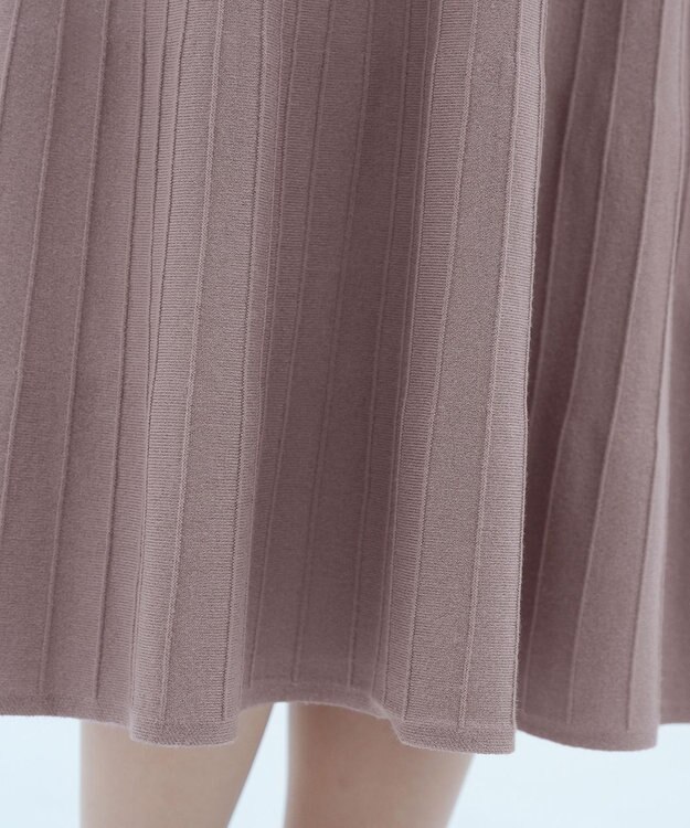 Tiaclasse リブニットパフスリーブワンピース モカ