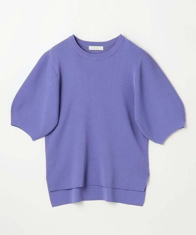 ANY パフスリーブニットプルオーバー ブルー