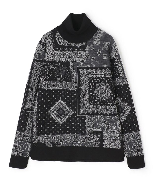JOSEPH HOMME コラージュジャガード　タートルネック ブラック系5