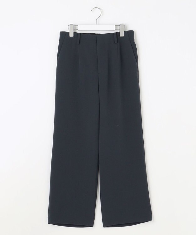 J.PRESS LADIES L 【WEB限定カラーあり・洗える】セラテリーダブルクロス セミワイド パンツ ネイビー系