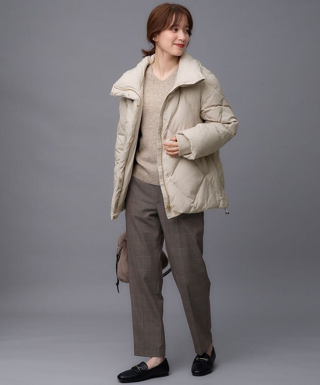 ANY L 【洗濯機可/撥水】ダイヤステッチキルトダウン エクリュ