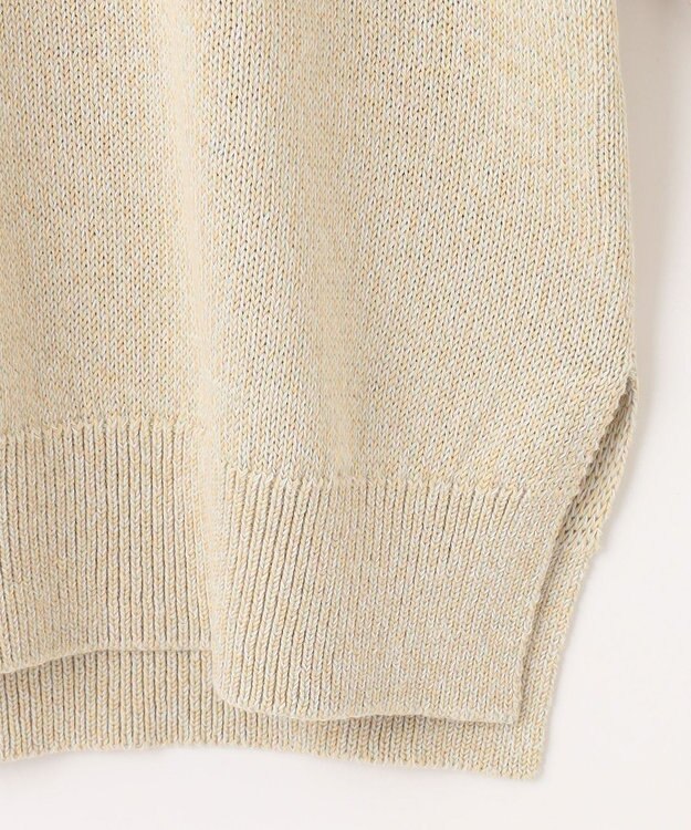 J.PRESS LADIES 【洗える】GIMA COTTON プルオーバー ニット ライトグリーン系