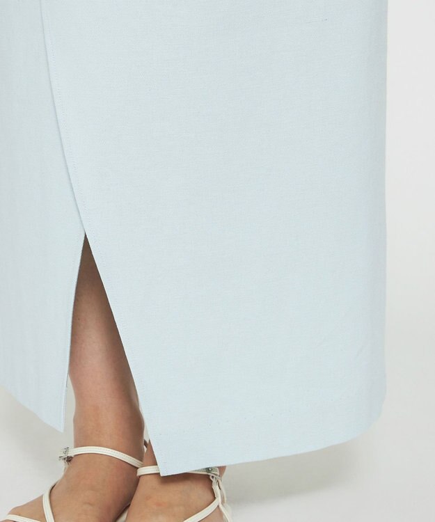 uncrave 【手洗い可】コットンリネンツイル スカート（uncrave WHITE） サックス