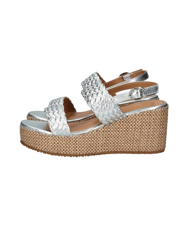 Bridget Birkin 【PARADIS COULEUR】メタリックメッシュウエッジサンダル シルバー