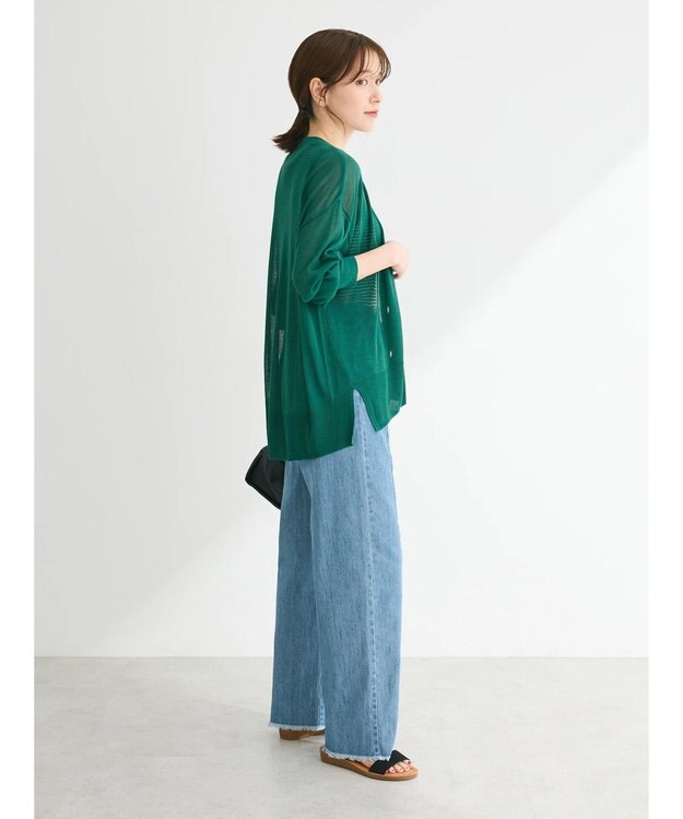 Green Parks さらっと　Ｖネックカーディガン Green