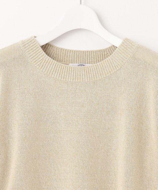 J.PRESS LADIES 【洗える】GIMA COTTON プルオーバー ニット ライトグリーン系