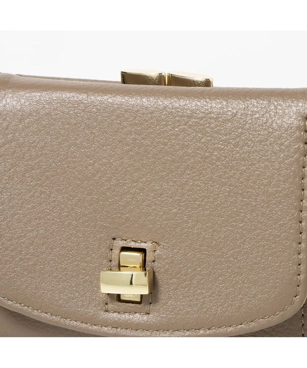 UNBILLION perche カラーコンビ3つ折り外ガマウォレット オーク