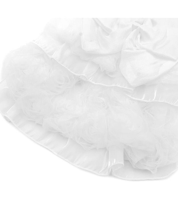 PET PARADISE cherircouture メニ―ローズ ワンピース ホワイト 小型犬 ホワイト