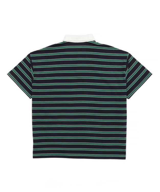 WEGO ボーダーラガーシャツ ネイビー