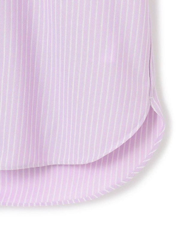 J.PRESS MEN 酷暑の清潔感もこれ一枚で【吸水速乾 / 抗菌防臭 / 防シワ】【J.PRESS OXFORD JERSEY】カノコインレイストライプ 半袖シャツ / B.D. ライラック系1