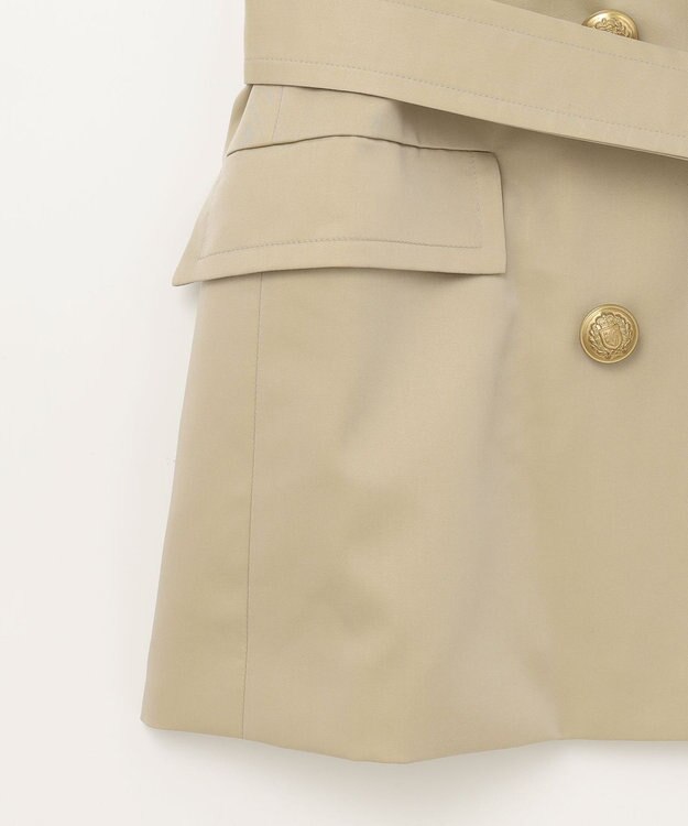 GRACE CONTINENTAL セーラーカラーサテンベスト ベージュ