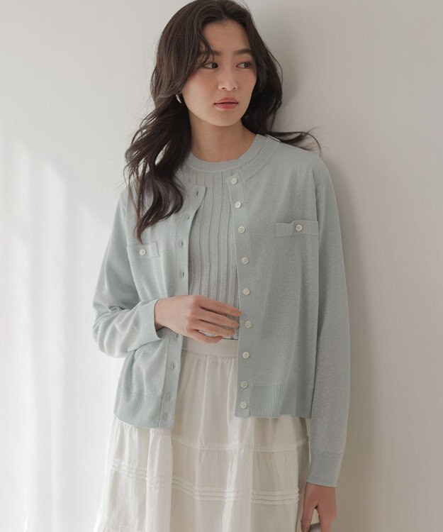 組曲 L 【先行予約】ライトラメニット アンサンブル シルバーブルー系