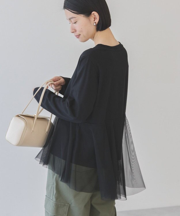 AMERICAN HOLIC チュールドッキングカットプルオーバー Black