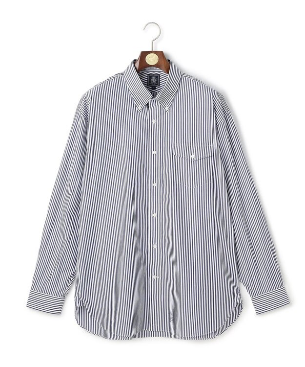 J.PRESS MEN 【J.PRESS ORIGINALS】【UNISEX】Cotton Broad Cloth Shirt / B.D. / Baggy-Fit ネイビー系1