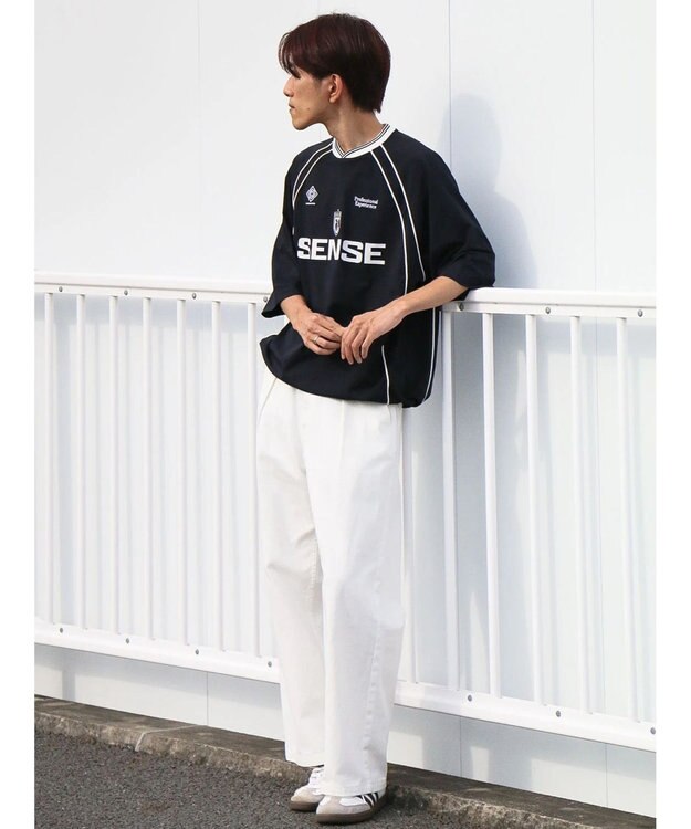 CRAFT STANDARD BOUTIQUE 接触冷感/UVカット/イージーケア/ストレッチ/ゲームシャツ-B Navy